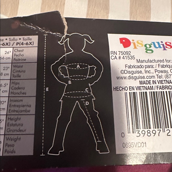 Nightmare Before Christmas Sally Dress Up Costume Size 4-6X - Picture 13 of 16